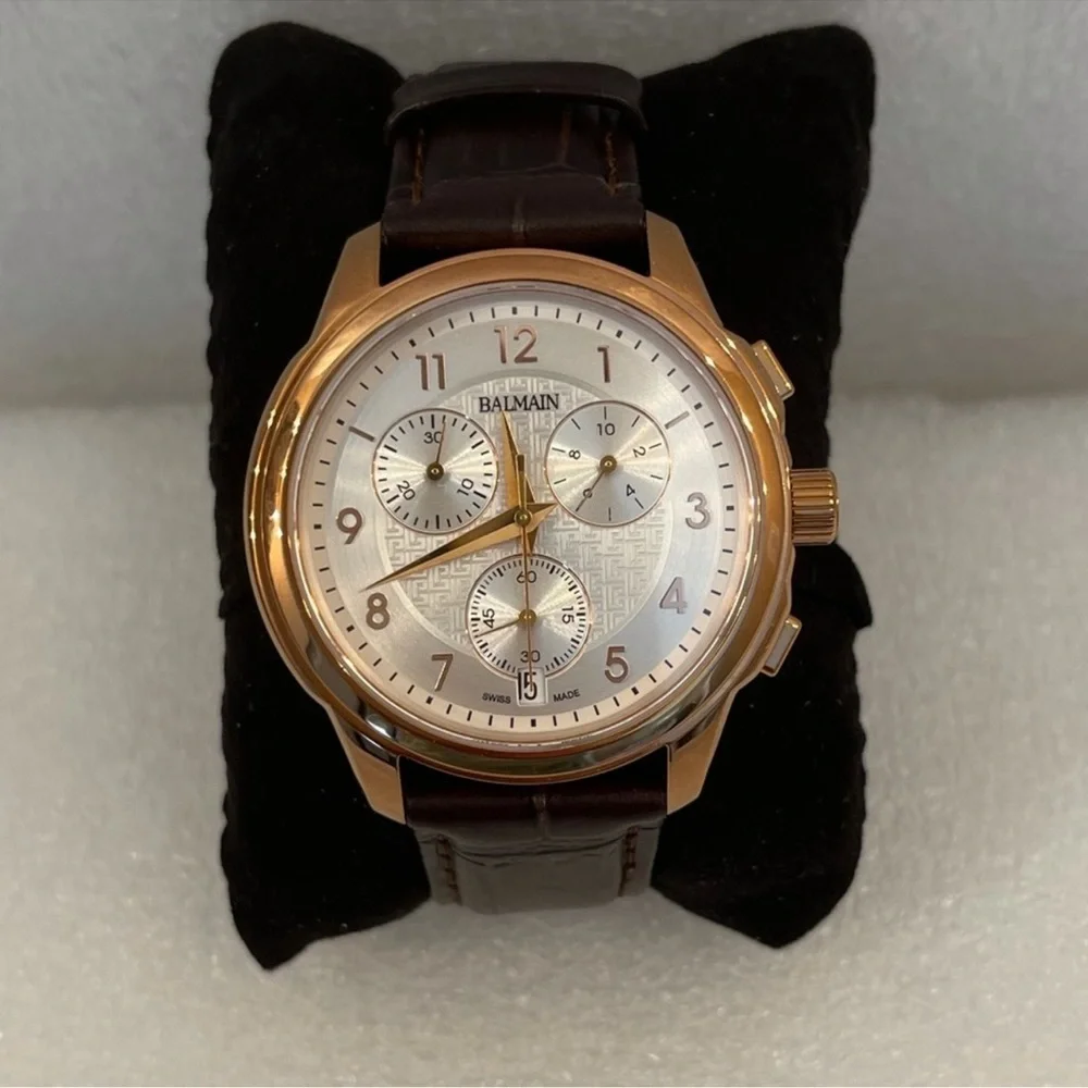 Balmain Madrigal Chrono leather strap watch